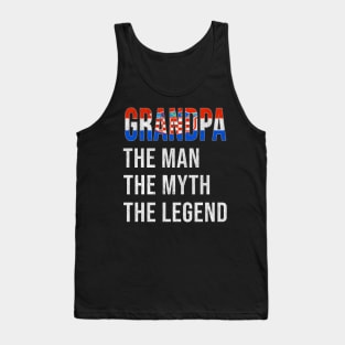 Grand Father Croatian Grandpa The Man The Myth The Legend - Gift for Croatian Dad With Roots From  Croatia Tank Top